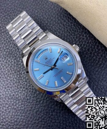 EW Factory Day Date Rolex M228206-0002 Ice Blue Dial 40mm