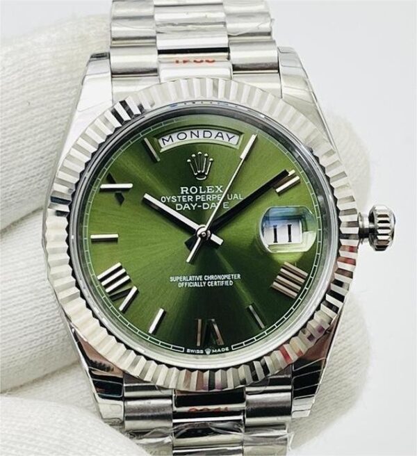 EW Factory Rolex Watch Day Date M228239-0033 Olive Green