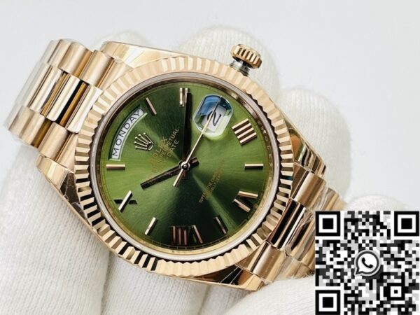 Rolex Replica Day Date M228235-0025 Olive Green Dial 40mm