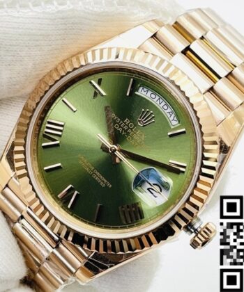 Rolex Replica Day Date M228235-0025 Olive Green Dial 40mm