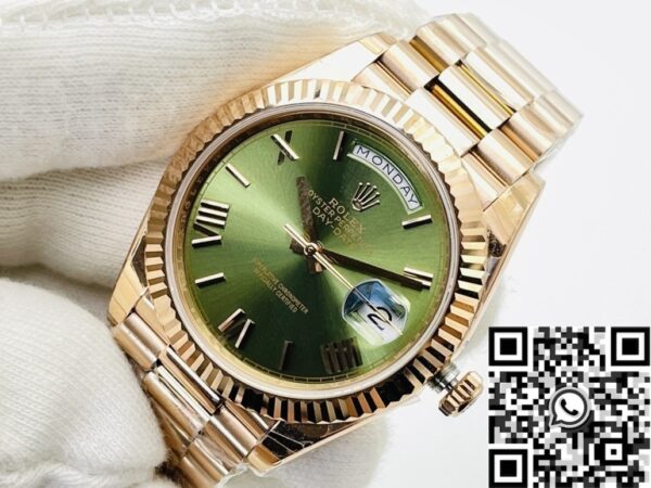 Rolex Replica Day Date M228235-0025 Olive Green Dial 40mm