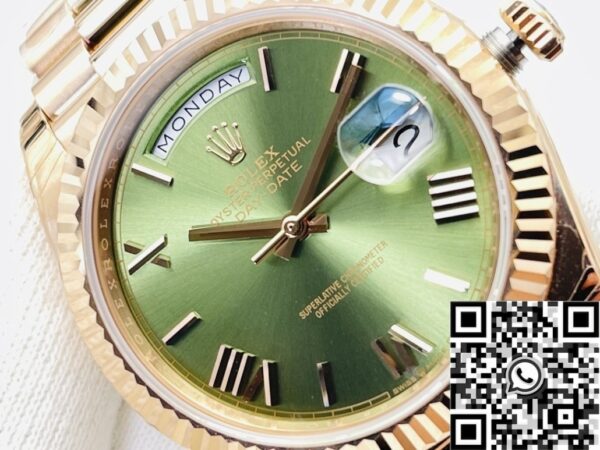 Rolex Replica Day Date M228235-0025 Olive Green Dial 40mm