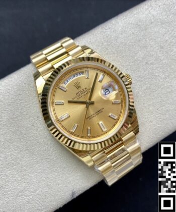 Replica Rolex Day Date M228238-0005 Champagne Dial 40mm