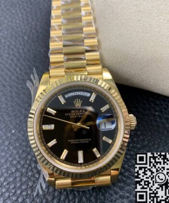 Fake Day Date Rolex M228238-0004 Black Dial 40mm EW Factory