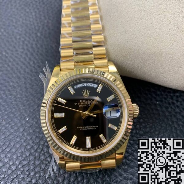 Fake Day Date Rolex M228238-0004 Black Dial 40mm EW Factory