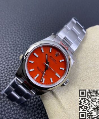 Rolex Lady Oyster Perpetual M277200-0008 Red Dial Size 31mm