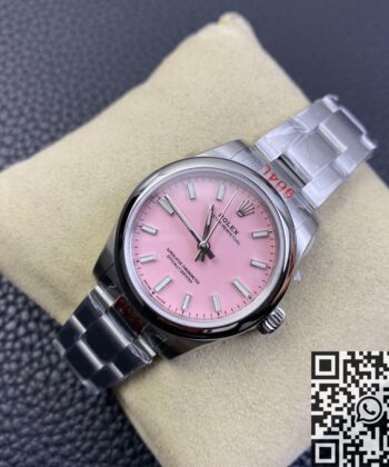 Shop Rolex Oyster Perpetual​ M277200-0009 Candy Pink Dial