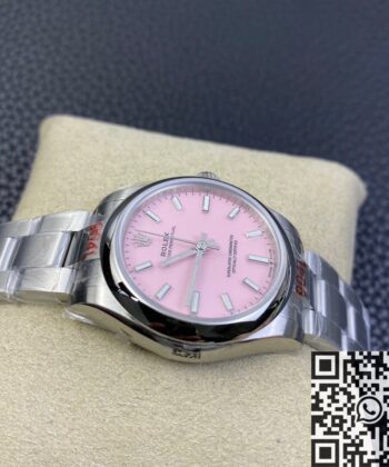 Shop Rolex Oyster Perpetual​ M277200-0009 Candy Pink Dial