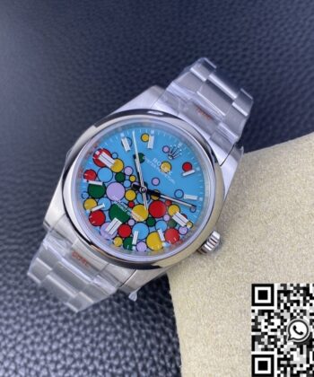 Watch Rolex Oyster Perpetual​ M126000-0009 Turquoise Blue Dial