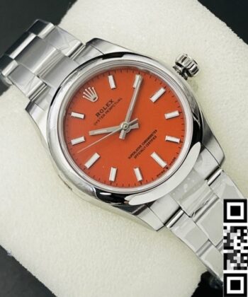 EW Replica Oyster Perpetual Rolex M126000-0007 Coral Red Dial