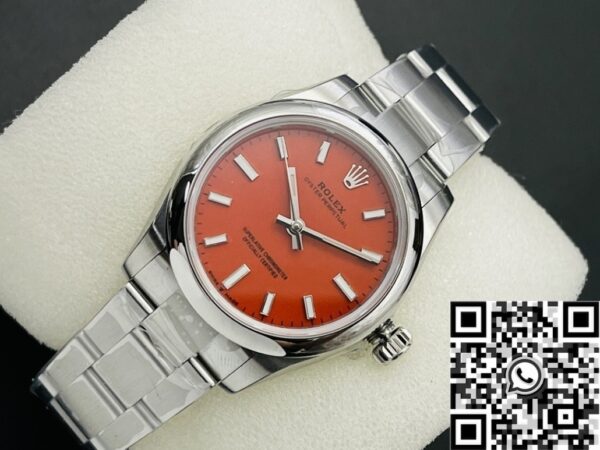 EW Replica Oyster Perpetual Rolex M126000-0007 Coral Red Dial