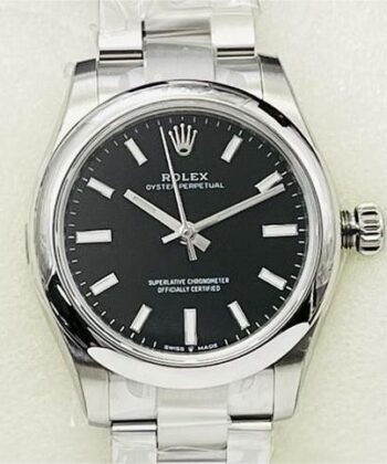 Rolex Oyster Perpetual Copy M126000-0002 Black Dial Size 36mm