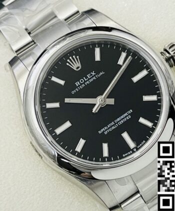 Rolex Oyster Perpetual Copy M126000-0002 Black Dial Size 36mm