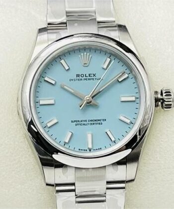 Oyster Perpetual Watch Replica Rolex M126000-0006 Tiffany Blue