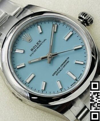 Oyster Perpetual Watch Replica Rolex M126000-0006 Tiffany Blue