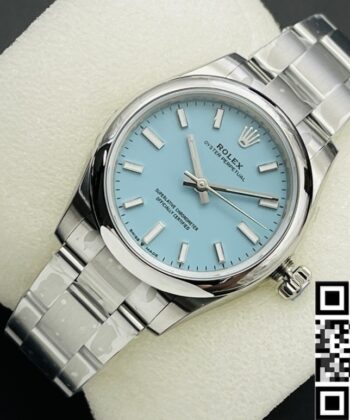Oyster Perpetual Watch Replica Rolex M126000-0006 Tiffany Blue