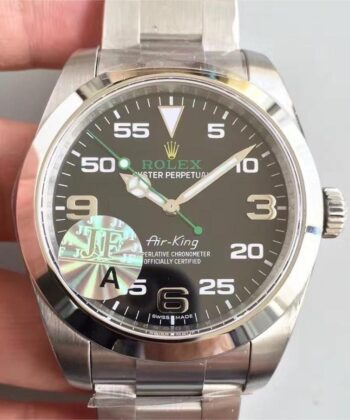 JF Factory Air-King Rolex M116900-0001 Black Dial Watch
