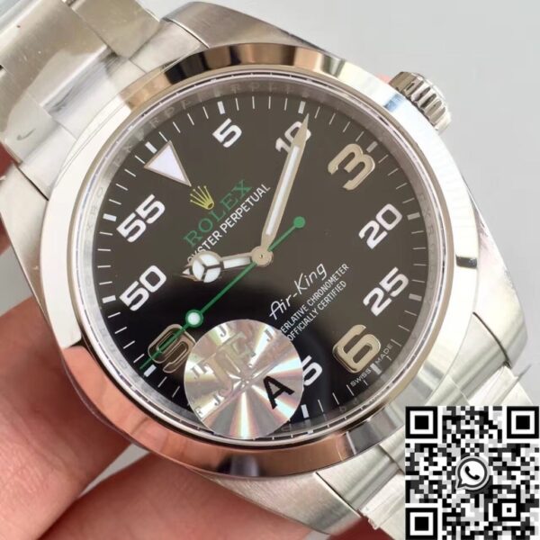 JF Factory Air-King Rolex M116900-0001 Black Dial Watch