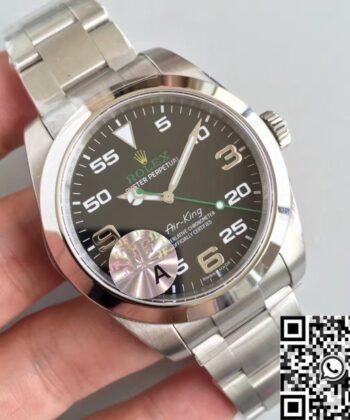 JF Factory Air-King Rolex M116900-0001 Black Dial Watch