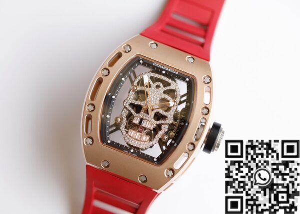 EUR Factory Richard Mille RM052 Rose Gold Case Red Rubber