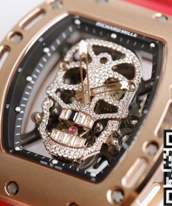 EUR Factory Richard Mille RM052 Rose Gold Case Red Rubber