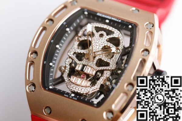 EUR Factory Richard Mille RM052 Rose Gold Case Red Rubber