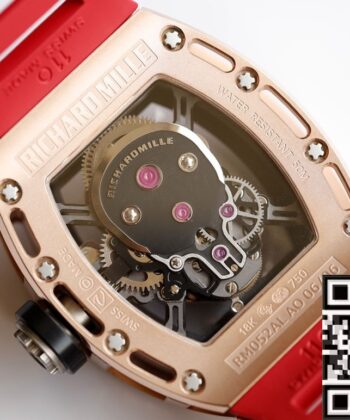 EUR Factory Richard Mille RM052 Rose Gold Case Red Rubber