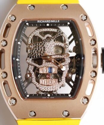 EUR Factory RM052 Richard Mille Rose Gold Case Yellow Rubber