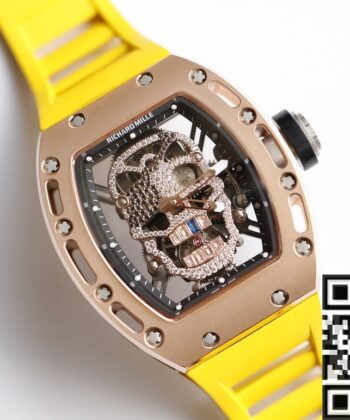 EUR Factory RM052 Richard Mille Rose Gold Case Yellow Rubber