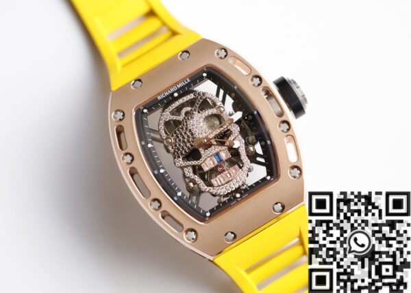 EUR Factory RM052 Richard Mille Rose Gold Case Yellow Rubber