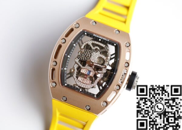EUR Factory RM052 Richard Mille Rose Gold Case Yellow Rubber