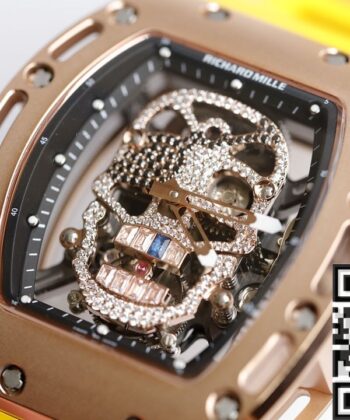 EUR Factory RM052 Richard Mille Rose Gold Case Yellow Rubber