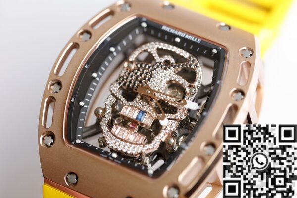 EUR Factory RM052 Richard Mille Rose Gold Case Yellow Rubber