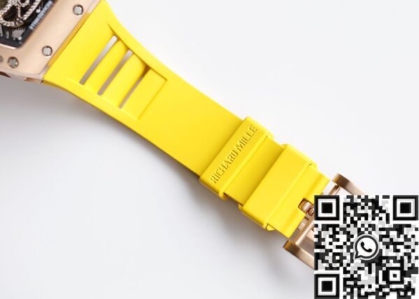 EUR Factory RM052 Richard Mille Rose Gold Case Yellow Rubber