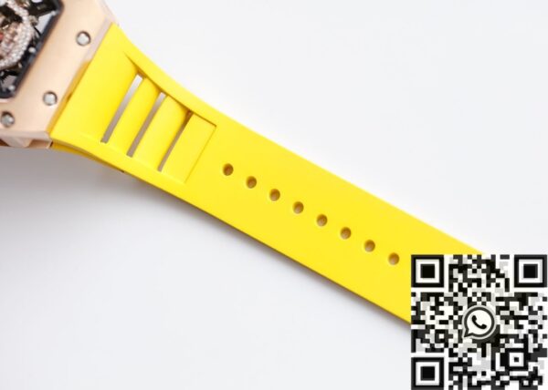 EUR Factory RM052 Richard Mille Rose Gold Case Yellow Rubber