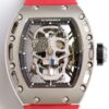 RM Richard Mille RM052 Diamond Skull Red Rubber Strap Watch