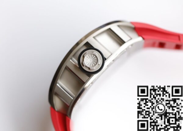 RM Richard Mille RM052 Diamond Skull Red Rubber Strap Watch