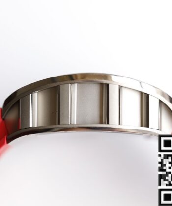 RM Richard Mille RM052 Diamond Skull Red Rubber Strap Watch