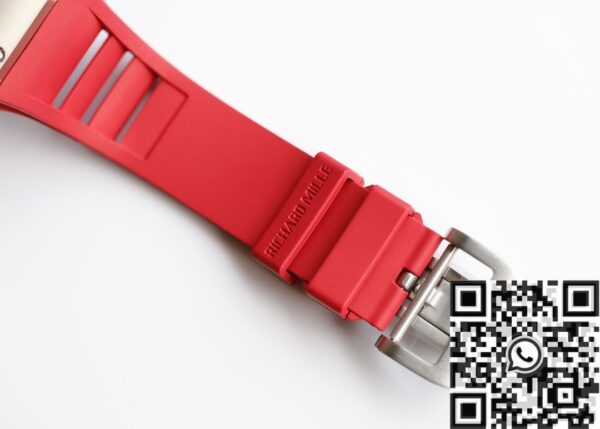 RM Richard Mille RM052 Diamond Skull Red Rubber Strap Watch