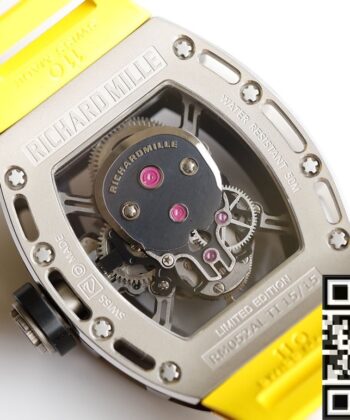 EUR Factory RM052 Watch Richard Mille Diamond Skull Yellow