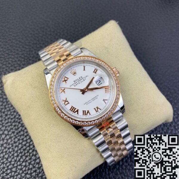 GM Factory Rolex Datejust M126281RBR-0003 White Dial 36mm