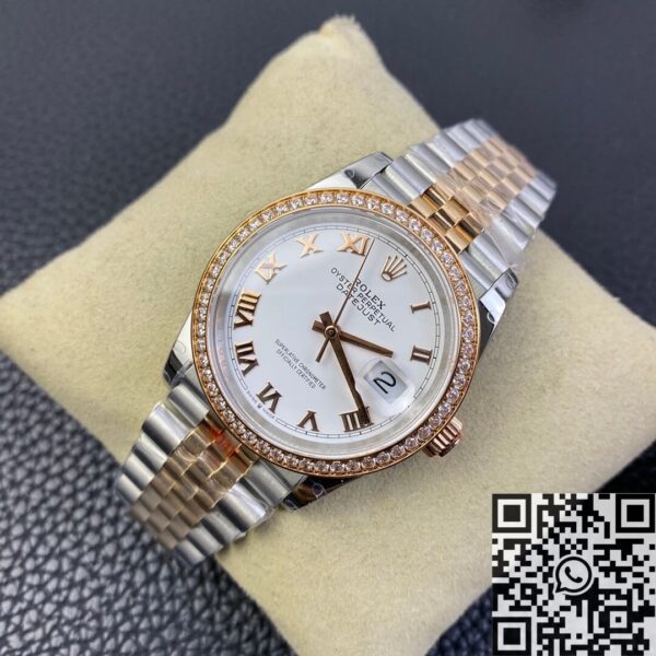GM Factory Rolex Datejust M126281RBR-0003 White Dial 36mm