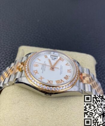 GM Factory Rolex Datejust M126281RBR-0003 White Dial 36mm