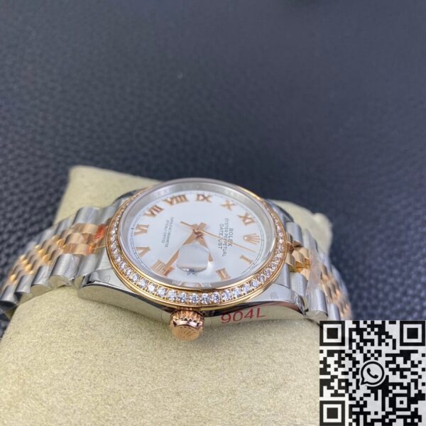 GM Factory Rolex Datejust M126281RBR-0003 White Dial 36mm