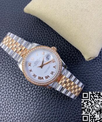 GM Factory Rolex Datejust M126281RBR-0003 White Dial 36mm