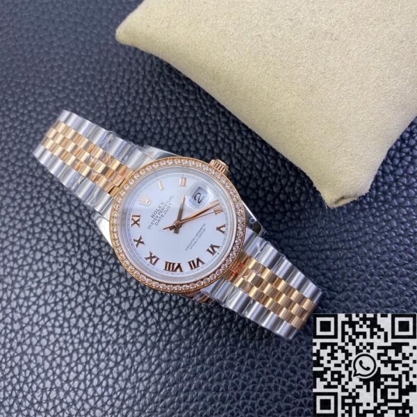 GM Factory Rolex Datejust M126281RBR-0003 White Dial 36mm