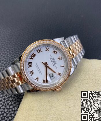 GM Factory Rolex Datejust M126281RBR-0003 White Dial 36mm