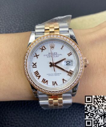 GM Factory Rolex Datejust M126281RBR-0003 White Dial 36mm