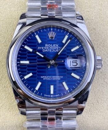 GM Factory Datejust Rolex M126200-0021 Bright Blue Dial 36mm