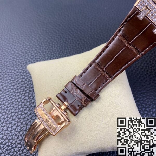 Diamond Audemars Piguet Royal Oak 15402OR Rose Gold Watch